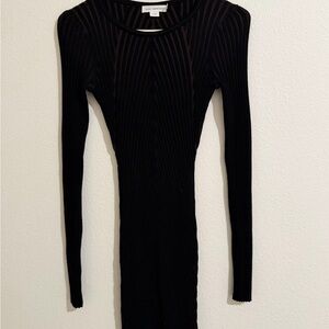 Good American Black Long Sleeve Dress